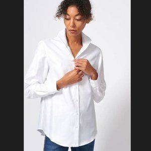 NWOT Kal Rieman Ginna Herringbone Button-Down Blouse Size S